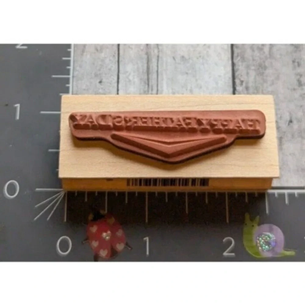 Inkadinkado Happy Father's Day 95590 Rubber Stamp Wood #F109